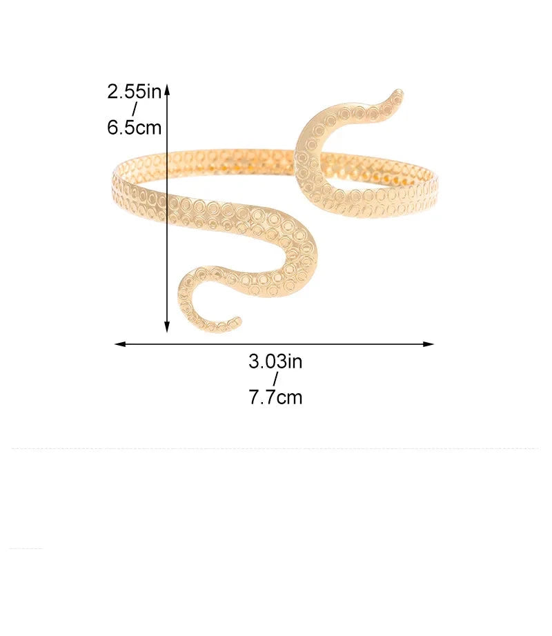 Bracelet de Bras Femme Queue de Serpent - Ornement Chaîne de Bras et Bijou de Biceps or