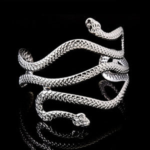 Bracelet de Bras Femme Serpent - Ornement Chaîne de Bras et Bijou de Biceps argent