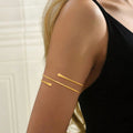 Oberarmband für Damen - feine goldene Bizepskette