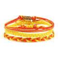 Pulseira da Sorte Tibetana Trançada 9 Cores amarelo