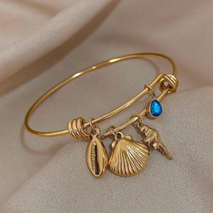 Bracelet de Charme Coquillages or