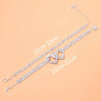 Naramni bracelet z srčkom in kamenčki za ženske