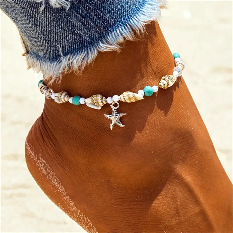 Bracelet de Cheville Etoile de Mer pour Femme