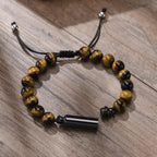 Bracelet de crémation en perles d'œil de tigre