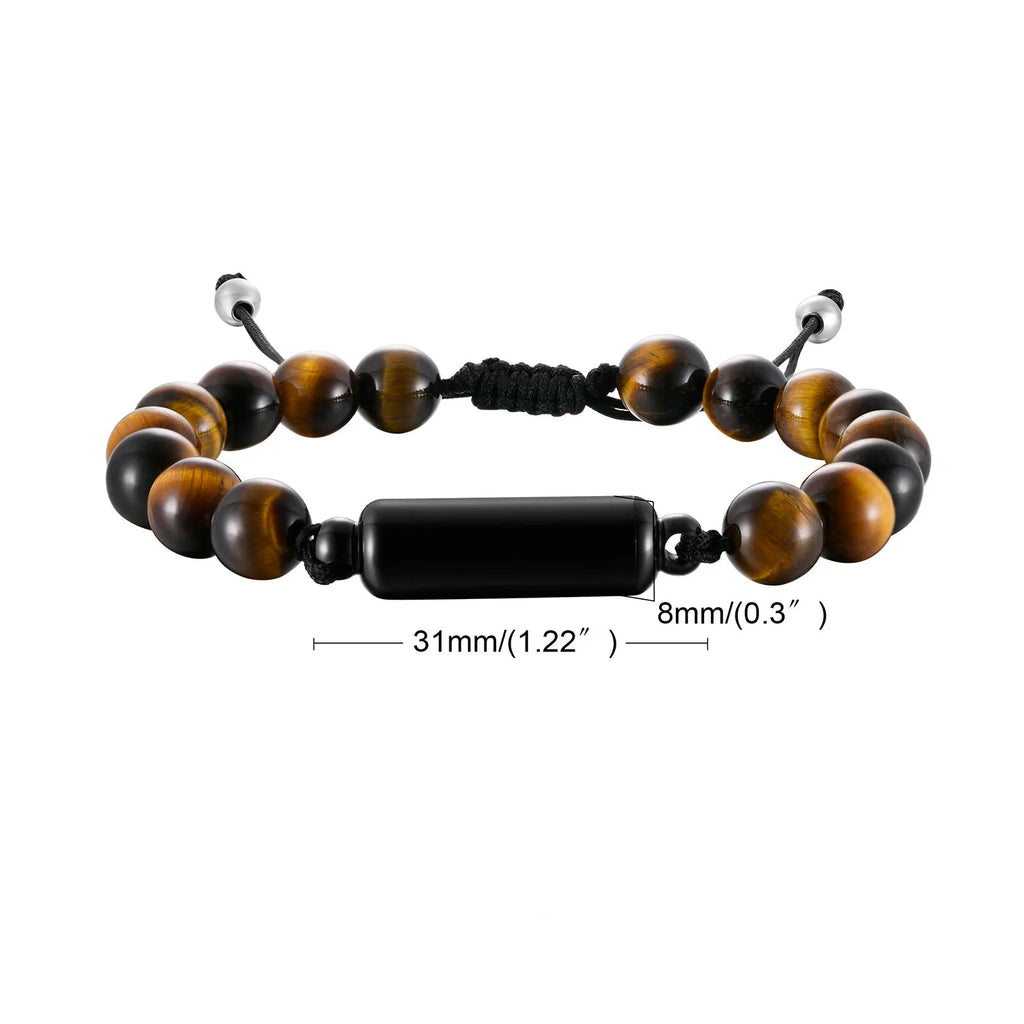 Bracelet de crémation en perles d'œil de tigre