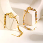 Bracelet de Foi avec croix et médaille de la Vierge Marie 