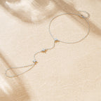 Bracelet de Main avec Fleurs en Zircon argent