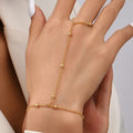 Armband met Bollen Dames Sieraad Hand- en Vingerketting goud