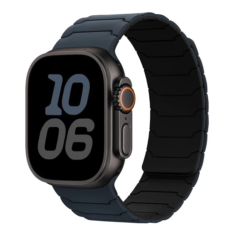 Magnetisches Ersatzarmband für Apple Watch in Blau-Schwarz