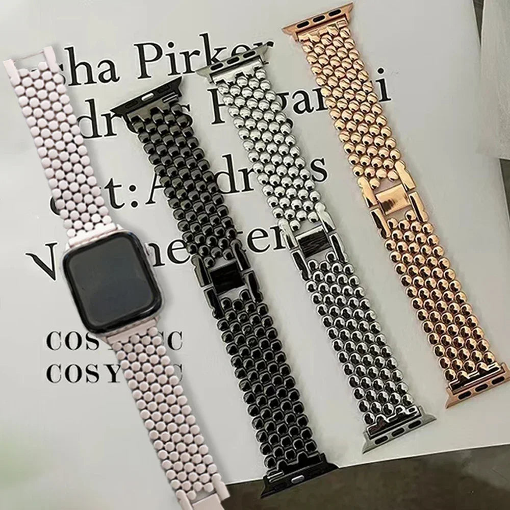 Erstatningsrem til Apple Watch i rustfrit stål - til kvinder 