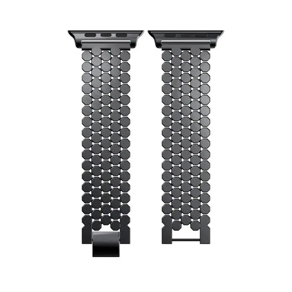 Erstatningsrem til Apple Watch i rustfrit stål - til kvinder sort
