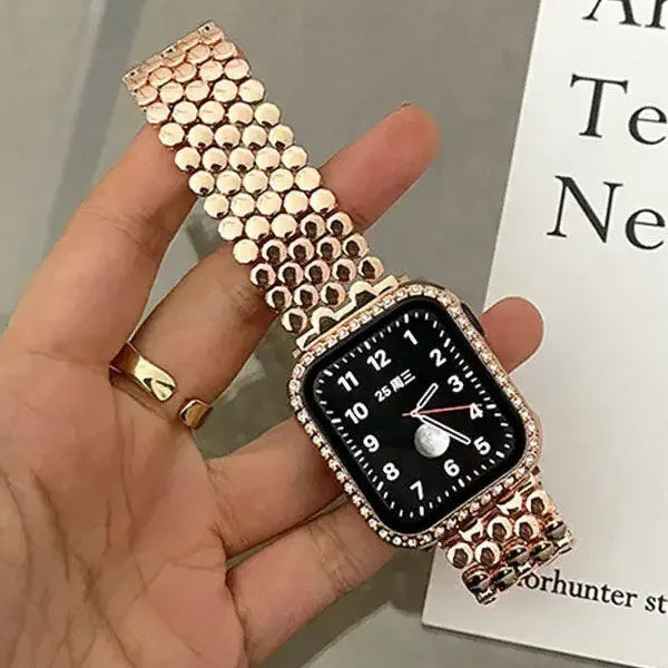 Erstatningsrem til Apple Watch i rustfrit stål - til kvinder guld