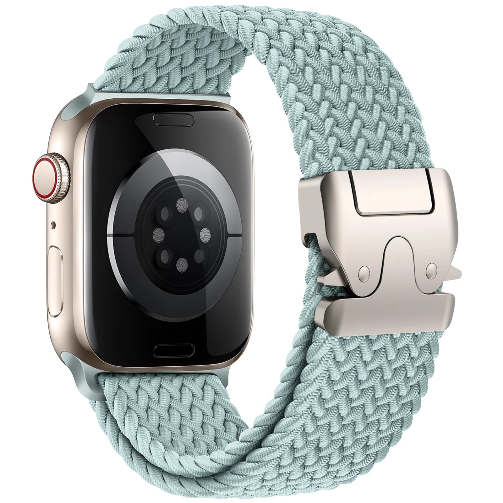 Bracelet de remplacement pour Apple Watch en corde de parachute cyan
