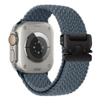 Bracelet de remplacement pour Apple Watch en corde de parachute bleu gris