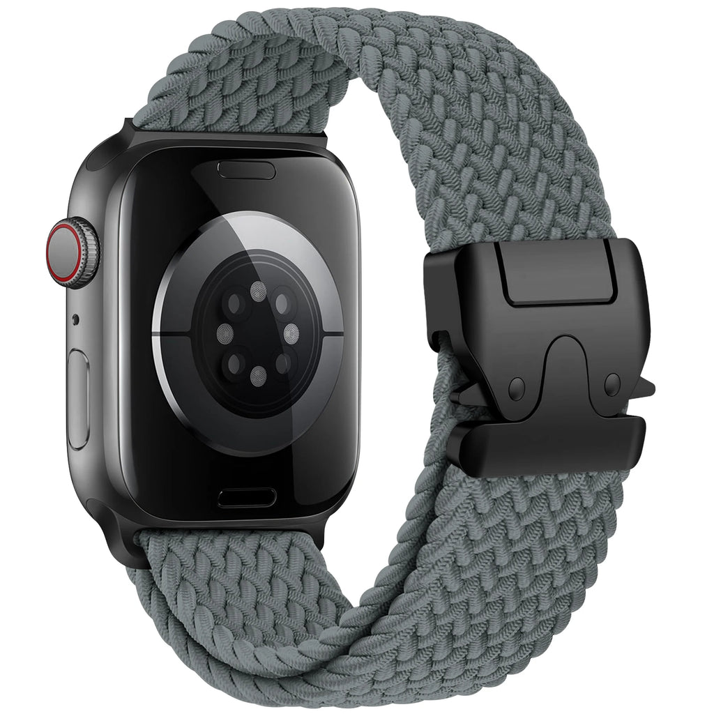 Bracelet de remplacement pour Apple Watch en corde de parachute gris