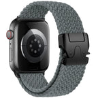 Bracelet de remplacement pour Apple Watch en corde de parachute gris