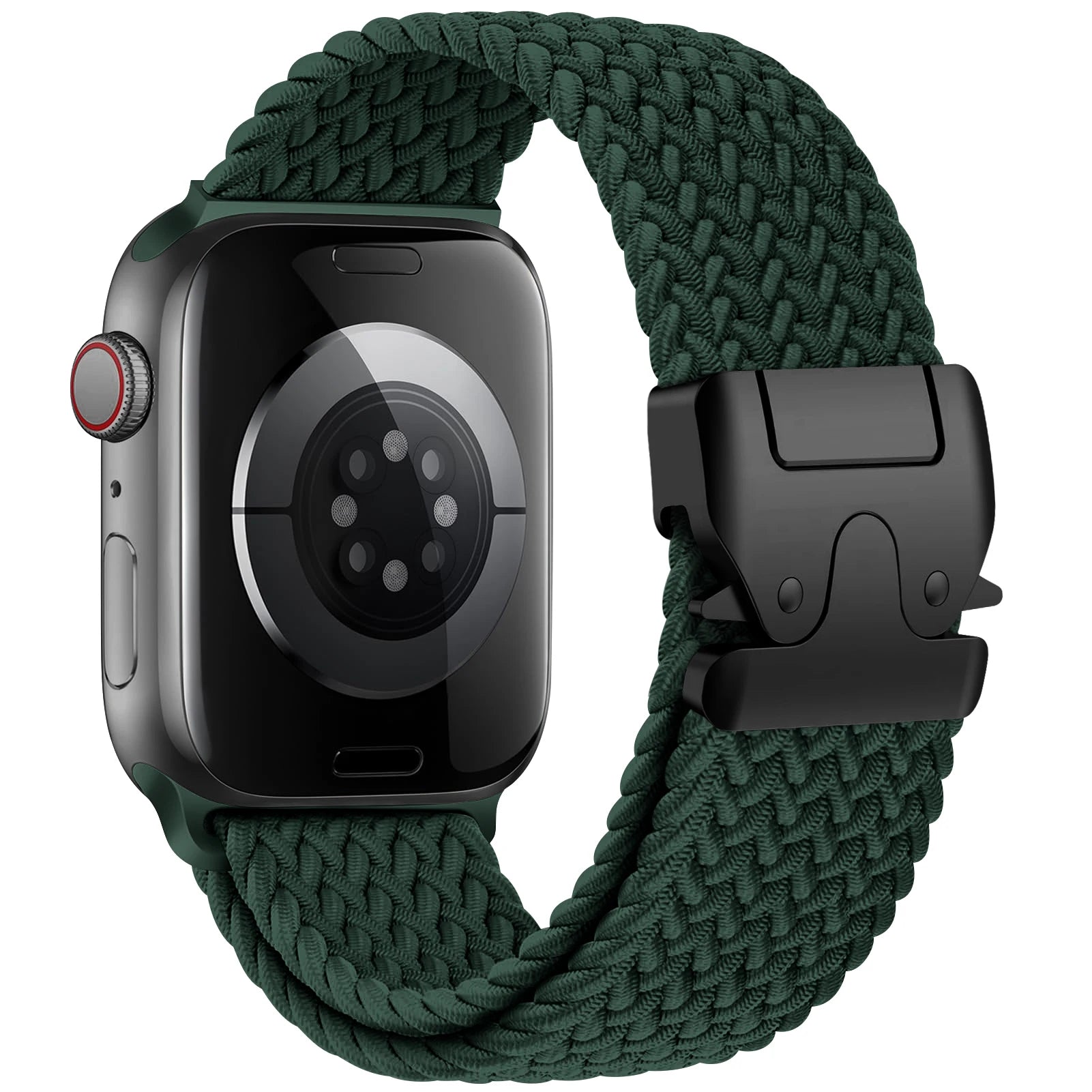 Bracelet de remplacement pour Apple Watch en corde de parachute vert