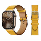 Udskiftningsrem til Apple Watch i læder til kvinder og mænd i gul