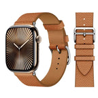 Udskiftningsrem til Apple Watch i læder til kvinder og mænd i brun