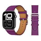 Udskiftningsrem til Apple Watch i læder til kvinder og mænd i lilla