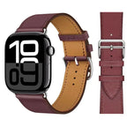 Udskiftningsrem til Apple Watch i læder til kvinder og mænd i lilla