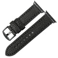 Bracelet de remplacement pour Apple Watch en cuir vieilli noir