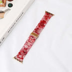Ersatzarmband für die Apple Watch aus rot-weißem Harz