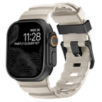 Bracelet de remplacement pour Apple Watch en silicone épais blanc