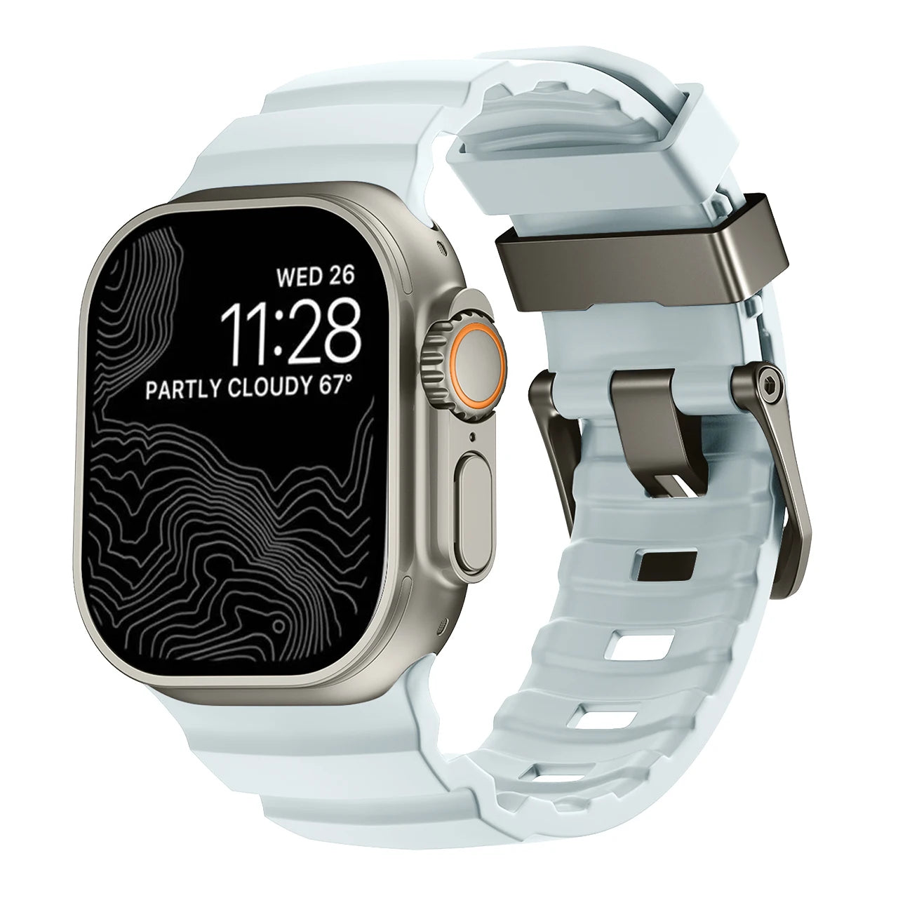 Bracelet de remplacement pour Apple Watch en silicone épais bleu