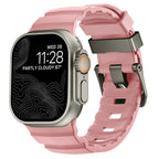 Bracelet de remplacement pour Apple Watch en silicone épais rose