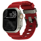 Bracelet de remplacement pour Apple Watch en silicone épais rouge