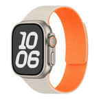 Bracelet de remplacement pour Apple Watch en silicone magnétique beige orange
