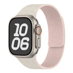 Bracelet de remplacement pour Apple Watch en silicone magnétique blanc rose