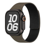 Bracelet de remplacement pour Apple Watch en silicone magnétique marron noir