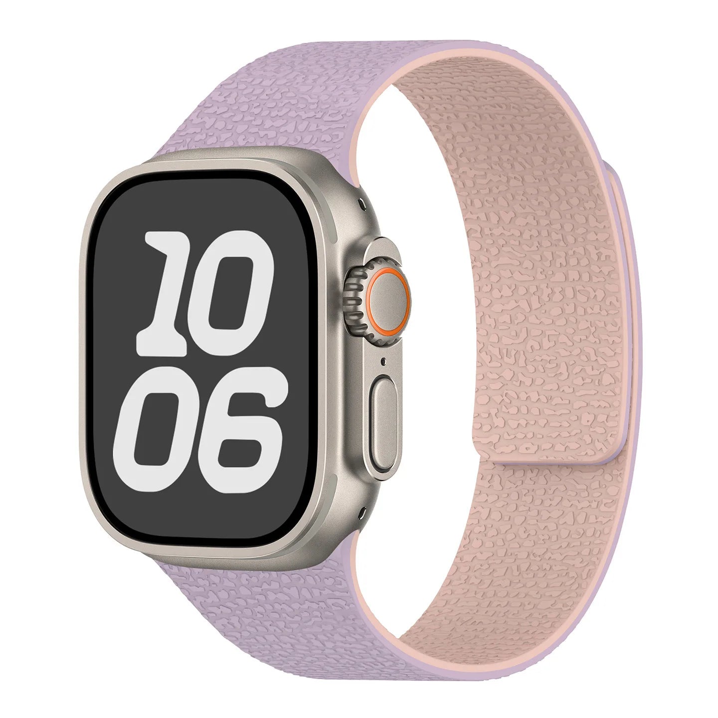 Bracelet de remplacement pour Apple Watch en silicone magnétique violet rose