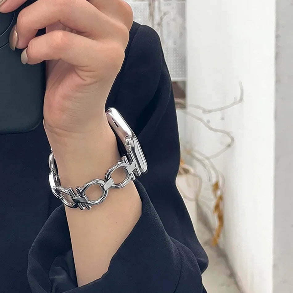 Erstatningsarmbånd til Apple Watch til kvinder i sølv
