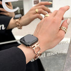 Erstatningsarmbånd til Apple Watch til kvinder i rosaguldfarve