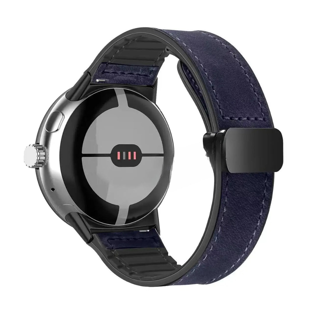 Ersatzarmband für Google Pixel Watch aus blauem Leder