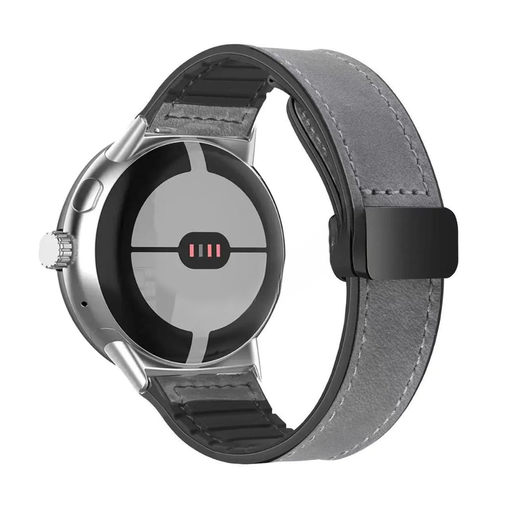 Ersatzarmband für Google Pixel Watch aus grauem Leder