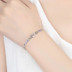 Bracelet élégant avec Coeur en Zircon blanc