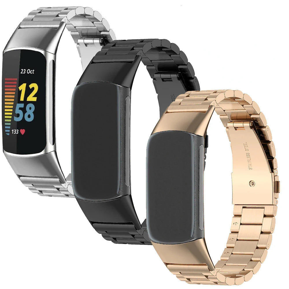 Bracelet en acier pour montre Fitbit Charge 5, Charge 6