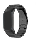 Bracelet en acier pour montre Fitbit Charge 5, Charge 6 noir