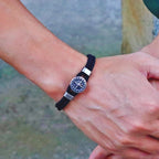 Bracelet en Corde avec Boussole Rose des Vents 