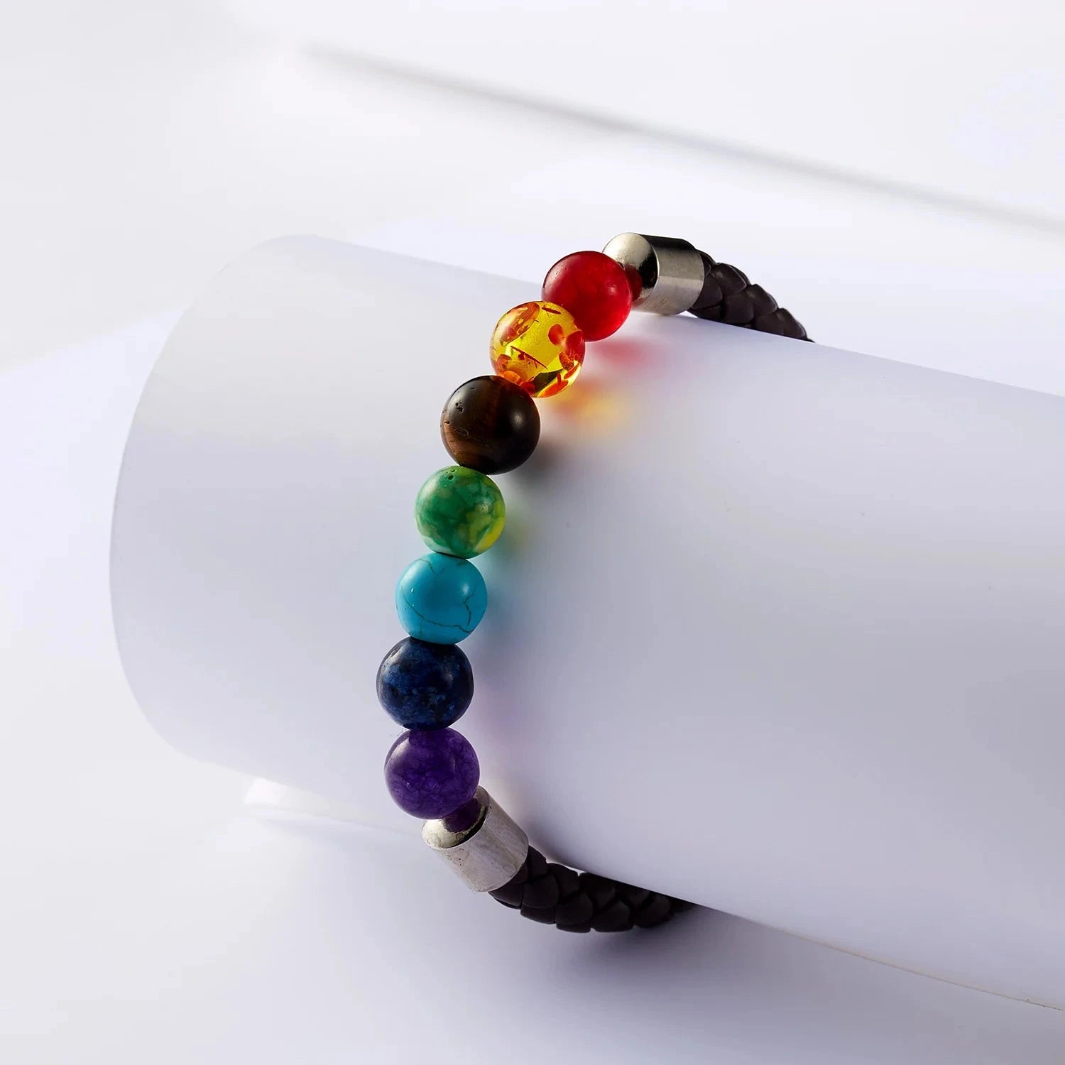 Bracelet en Corde et Pierres 7 Chakras