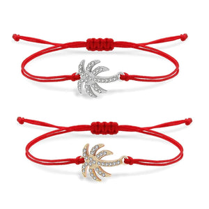 Bracelet en Corde Palmier en Strass