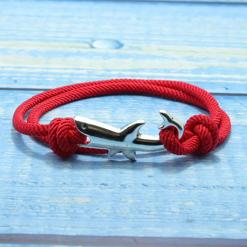 Bracelet en Corde Requin rouge