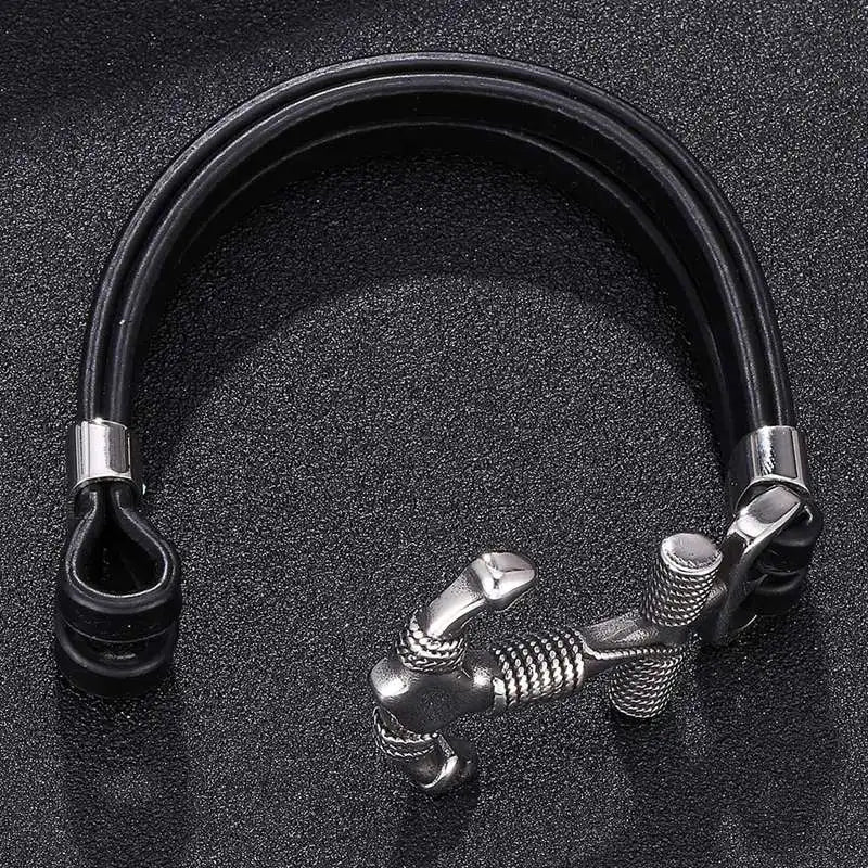 Bracelet en Cuir Ancre - l'Invincible