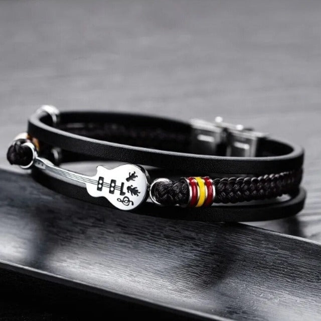 Leather Guitar Bracelet 