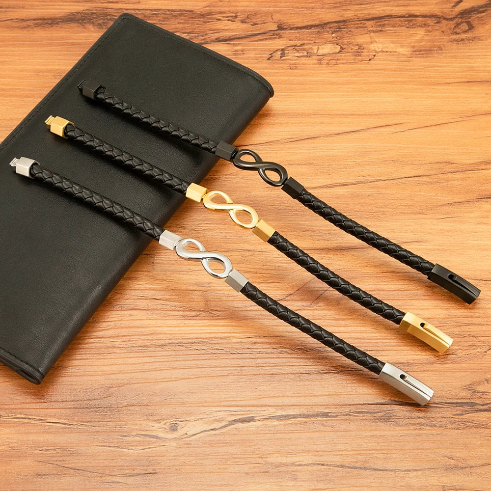 Brățară din piele pentru bărbați Infinit Modern 