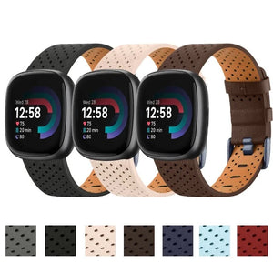 Bracelet en Cuir Montre Fitbit Versa 3 Versa 4 Sense 2